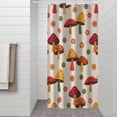 thumbnail image 2 of Red Mushroom Flower Light Pattern Shower Curtain 36"x72" ,Bathroom Decorative Shower Curtains Set with 12 Hooks,Modern Waterproof Washable Shower Curtain, 2 of 6