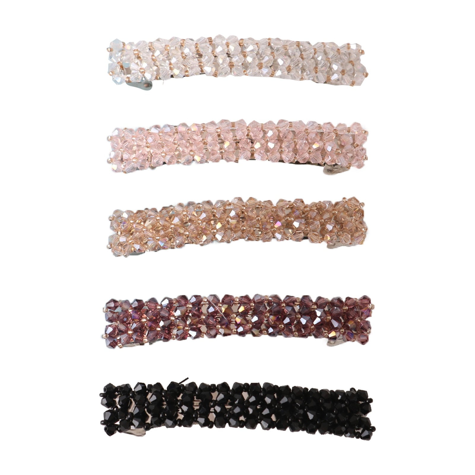Pearl Barrettes Small 6PCS Hair Barrette Rhinestone Hair Clip