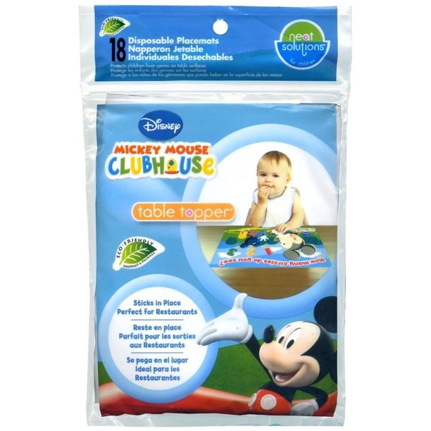 Disney Neat Solutions Table Topper Disposable Placemats for Children, 18 Count