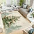 thumbnail image 4 of Rugs Living Room, Christmas Tree Snowflake Pattern Fluffy Area Rugs For Bedroom Rug, Machine Washable Rug Thick Low Pile Floor Carpet Bedside Rug For Kids Room,Non Shed And Anti Slip Rug, 4 of 7