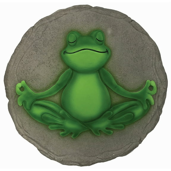 Spoontiques - Garden DΓ©cor - Yoga Frog Stepping Stone - Decorative Stone for Garden
