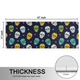 thumbnail image 5 of Kitchen Rugs Sets Of 2,Navy Colorful Skull Pattern Anti Fatigue Kitchen Mat Rugs Non Slip Washable,Decorative Kitchen Floor Mats for Kitchen,Sink,Laundry,17"X47", 5 of 5
