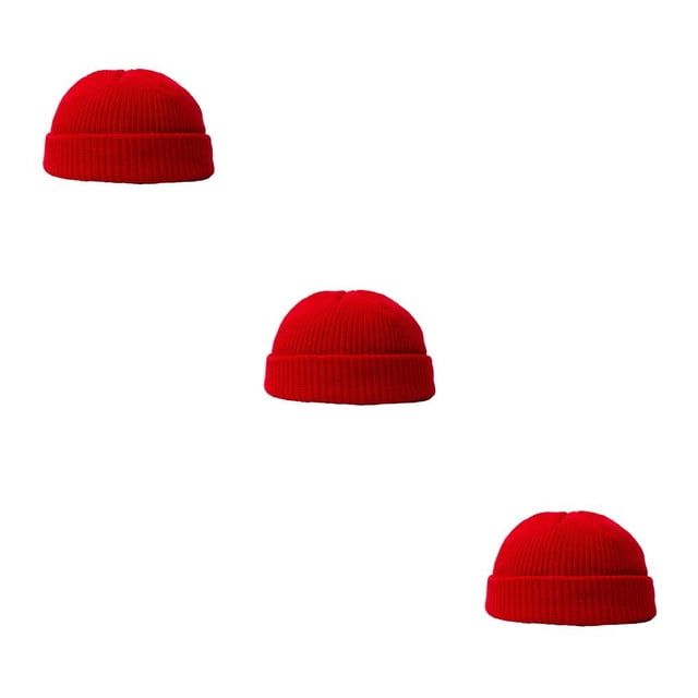 Gorro Gran Textura Colores Surtidos A Prueba De Frío Cómodo Gorro De Lana Multiusos Transpirable Cooling Skull Caps Rojo Qarigey