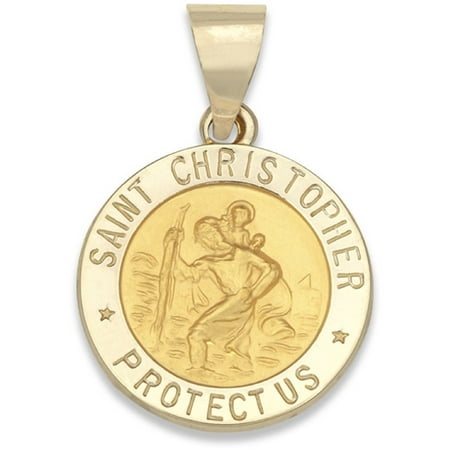 10kt Gold Saint Christopher Medal Pendant