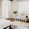 thumbnail image 2 of Chaise Hamac, Chaise Balançoire en Corde de Coton Macramé avec Coussin et Kit de Matériel pour Intérieur, Extérieur, Patio, Jardin, 2 of 7
