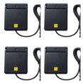 thumbnail image 1 of 4X Lecteur de Carte Intelligente USB Atm Banque Déclaration de Taxe Ic Carte d'Identité Lecteur de Carte Intelligente (Noir), 4 x Lecteur de Carte Intelligente, Noir, 1 of 5