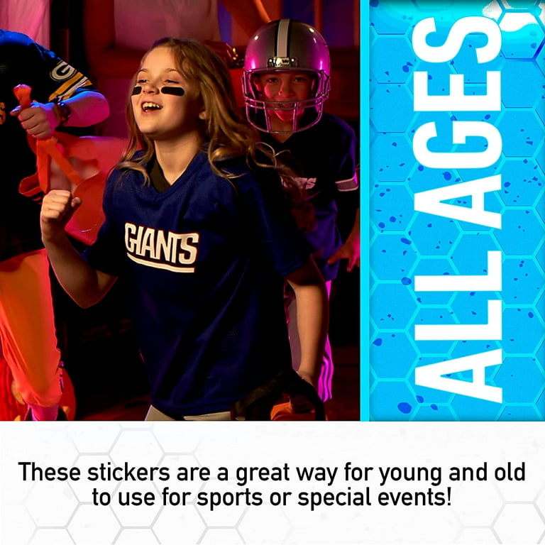 Eye Black Stickers for Kids - Customizable Lettering Baseball and Football Eye Black Stickers - White Pencil Included - Includes 24 Pairs