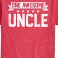 thumbnail image 3 of Instant Message - One Awesome Uncle - Men's Short Sleeve Graphic T-Shirt, 3 of 6