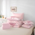 thumbnail image 6 of jejeloiu Chic Dots Bowknot 7-Piece Twin Bedding Sets,Cute Cartoon Crown Bedding Comforter Set,Pink Ribbon Bowtie Sheet Sets For Kids,Breathable Home Decor Reversible, 6 of 8