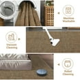 thumbnail image 4 of Washable Area Rug for Living Room, Bedroom & Dining Room - 6x9 Ft, Non-Slip Backing Waffle Print, Brown, 4 of 8