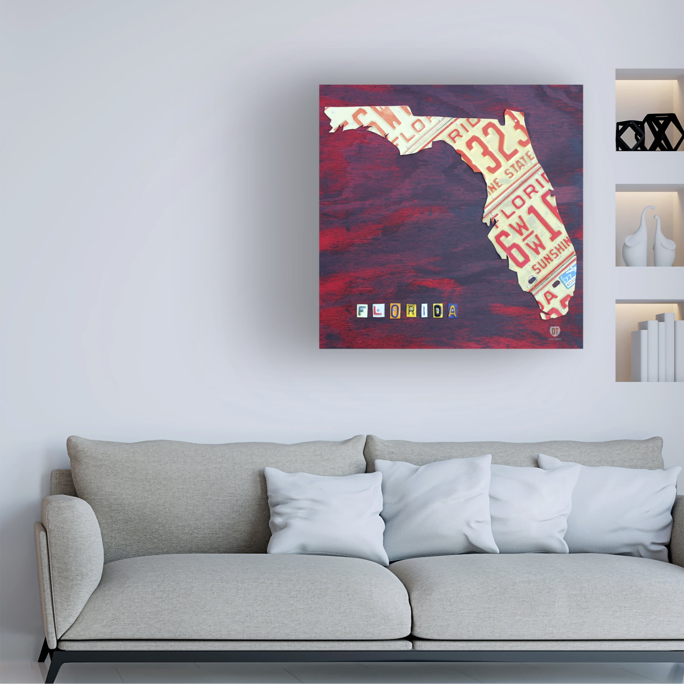 Trademark Fine Art 'Florida License Plate' Canvas Art by Design Turnpike