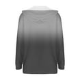 thumbnail image 3 of Makaor Fleece Jackets for Women Pockets Hooded Coat Gradient Zipper Front Long Sleeve Outerwear Winter Warm Tops Clothes, 3 of 5