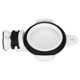 thumbnail image 2 of Funda protectora de silicona para localizador iOS, con forma de astronauta, resistente a golpes y con llavero (negro y blanco), 2 of 14