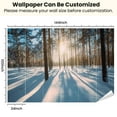 thumbnail image 3 of Peel and Stick Wallpaper Beautiful Blue Shadows From Pines Trees Motion Winter Snowy Ground Sun Modern Art Wall Mural Decor Self Adhesive and Removable 100in x 144in, 3 of 8