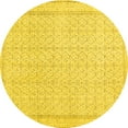 thumbnail image 1 of Ahgly Company Indoor Round Abstract Yellow Contemporary Area Rugs, 5' Round, 1 of 4