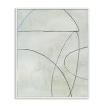 Stupell Industries Shapes Sketch on Grey Abstract Drawing White Framed Art Print Wall Art, 16 x 20