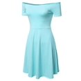 thumbnail image 2 of FashionOutfit Women's Solid Cap Sleeves or Off-Shoulder Sheath Princess Dress, 2 of 3