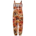 thumbnail image 4 of Jumpsuits For Girls 9-10 Halloween Sleeveless Pumpkin Print Casual Spaghetti Strap Loose Romper Long Pants with Pockets Toddler Girls Clothing Z0E-Red, 5-6 Years, 4 of 5