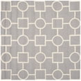 thumbnail image 2 of SAFAVIEH Cambridge Joyce Geometric Shapes Wool Area Rug, Silver/Ivory, 6' x 6' Square, 2 of 7