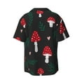 thumbnail image 4 of Goofa Amanita Mushroom Printed Men's Casual Short-sleeved Shirt,Lightweight Breathable Button-down,Summer Casual men's top,Versatile Fashion shirt-XX-Large, 4 of 7