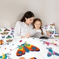 thumbnail image 5 of Castle Fairy Colorful Butterflies Girl Full Size Comforter Sets 3-Piece,Spring Garden Bedding Comforter Set,Abstract Cartoon Animal Lightweight Bedding Sets,Breathable Home Decor,Reversible, 5 of 8