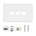 thumbnail image 2 of 3 Port Wall Plate, Plug And Play Easy Installation TV F Head HD Multimedia Interface Wall Plate CAT6  For Projector For Streaming Video Player, 2 of 8