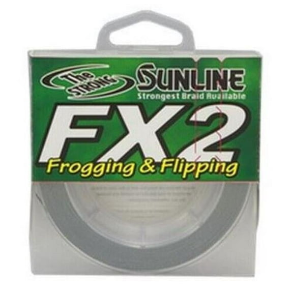 Sunline 63039840 50 lbs x 125 Yard FX2 Braid Fishing Line, Dark Green