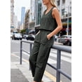 thumbnail image 3 of Czanzd Women's Cotton Gingham Two-Piece Outfit,Green,Size S, 3 of 6