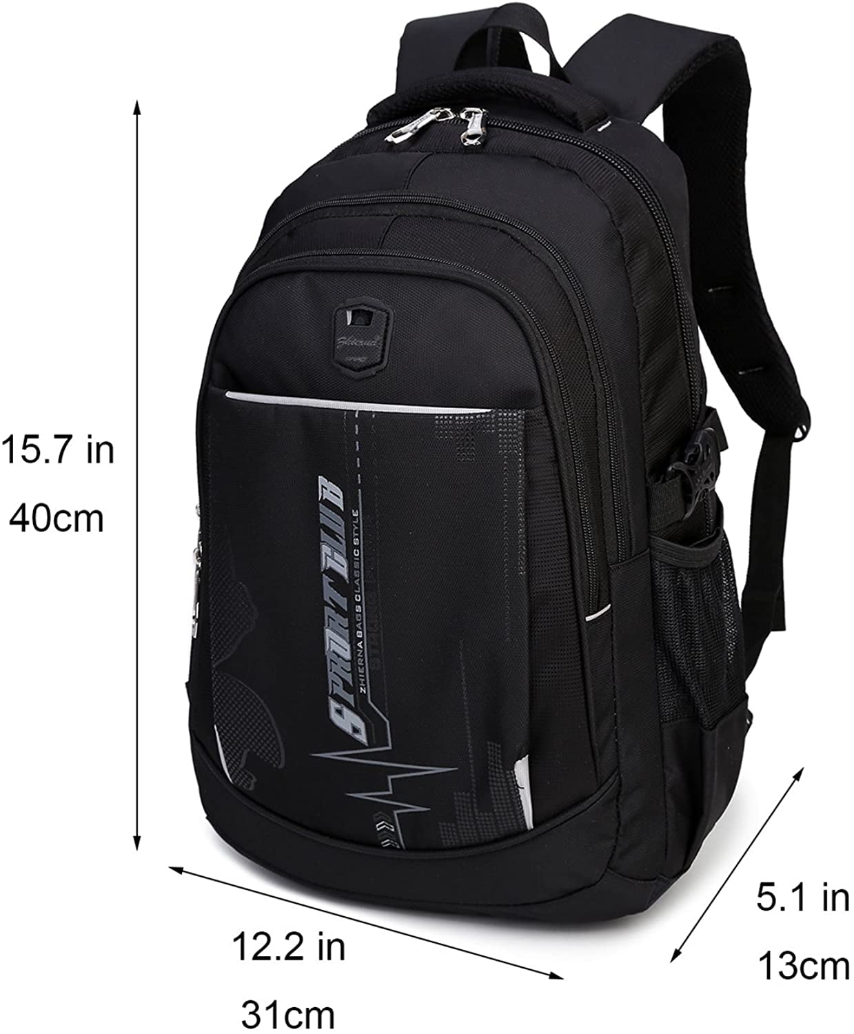 Goldwheat School Backpacks Student Bookbag Casual Shoulder Daypack Travel Back Pack for Teen Boys 
