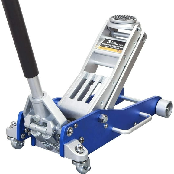 HPDAVV 3 Ton / 6600 Lb. Low Profile Floor Jack, Hydraulic Lifting Range 3.75" - 18.89", Automotive Aluminum Low Profile Service Jack with Dual Piston Quick Lift Pump, for Garages