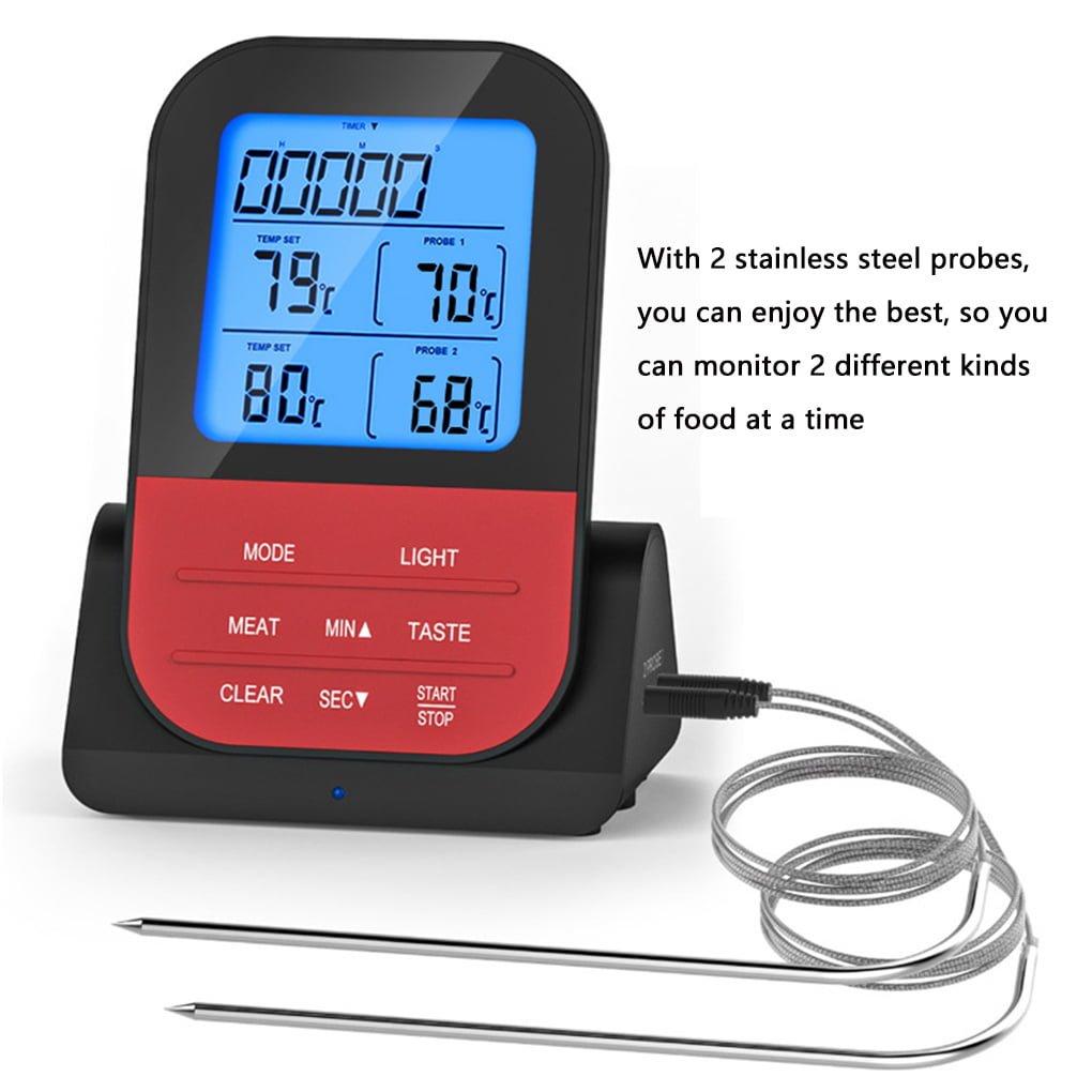 BBQ Grill Smoker Digital Funk Thermometer Grillthermometer Fleischthermometer DE 