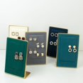 thumbnail image 3 of Stand Up Earrings Rack Metal Velvet Jewelry Display Props-navy Blue-week, 3 of 4
