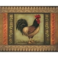 thumbnail image 2 of Poloson, Kimberly 24x20 Black Ornate Wood Framed with Double Matting Museum Art Print Titled - Mediterranean Rooster VI, 2 of 4