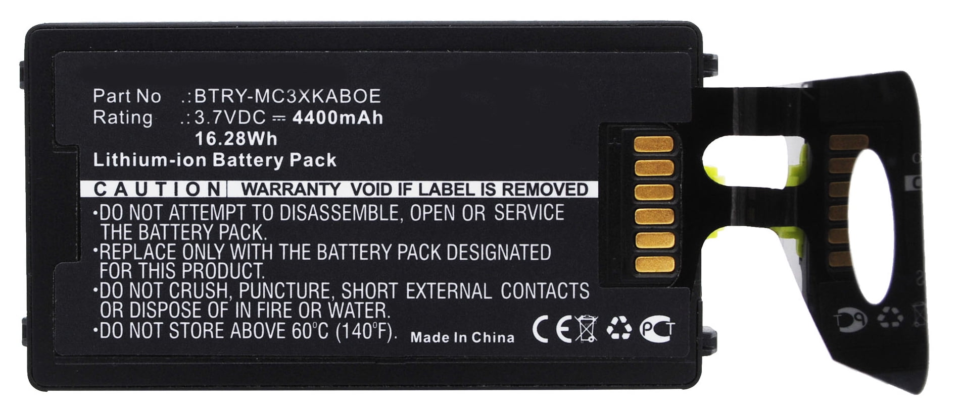 BCP60ACC00002 Li-ion, 3.7V, 4400mAh Compatible with CipherLAB BA-0064A4 Synergy Digital Barcode Scanner Battery BCP60ACC00106 Battery Works with CipherLAB CP60G Barcode Scanner, 