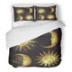 thumbnail image 1 of Juego de ropa de cama de 3 piezas ABPHQTO Celestial Antique Sun and Crescent Moon Boho Twin Size, 1 of 1
