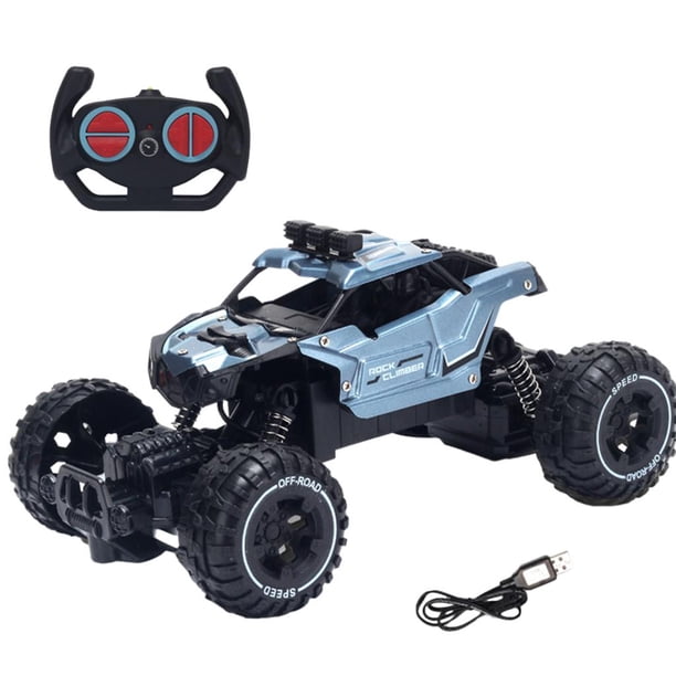 2,4G Control remoto aleación RC Rock Crawler 2WD alta velocidad potente Motor vehículo escalada en roca camión Hobby coche RTR Carga USB Zulema coche de carreras rc