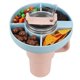 thumbnail image 1 of Silicone Snack Bowl For Stanley Cup 40 Oz With Handle, Reusable Snack Tray Cup Accessories Fits, For Car Cup Holder, Cinema, At Home Or Outdoor, 1 of 5