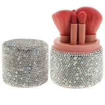 Niceauty 1Set Portable Makeup Brush Set with Blush Contour and Eyeshadow Brushes Travel Organizer