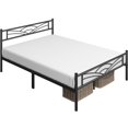thumbnail image 2 of Yaheetech Metal Platform Bed with Cloud-inspired Design, Full, Black, 2 of 6