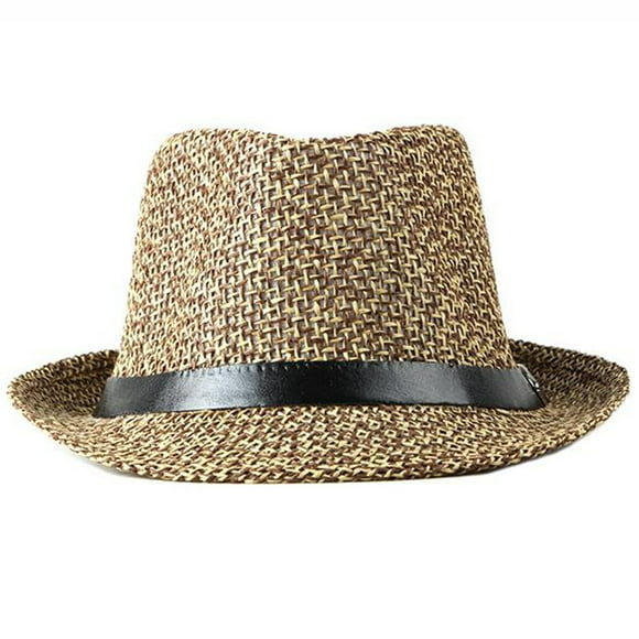 Packable Straw Sun Summer Beach Hat Cuban Men Women Cap Mesh