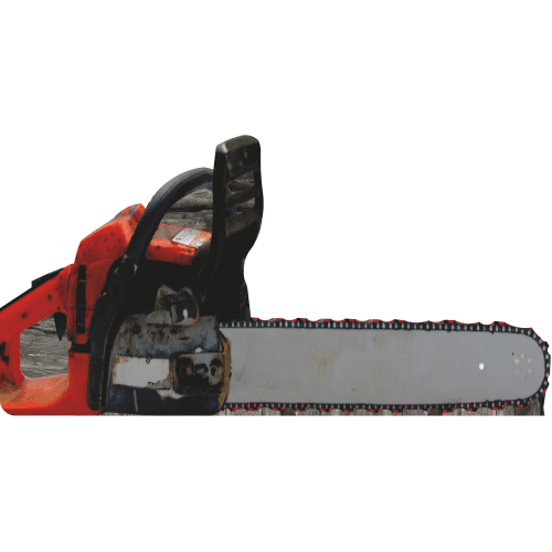 SP13437 Red Chainsaw Horizontal Cardboard Cutout Standee Standup