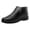 Black, variant on Men's High Top Leather Shoes Snow Proof Winter Round Toe Non-Slip Slippers with Velvet Classic Simple Style Casual Work Travel Height Sneakers Ankle Booties