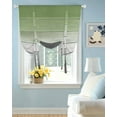 thumbnail image 2 of Sage Green Gray Tie Up Curtains for Window, Thermal Insulated Balloon Shade Adjustable Rod Pocket Curtains Valance Panels for Kitchen Bathroom Cafe 42 x 45 Vintage Country Ombre Chic Wooden Grain, 2 of 6