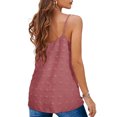 thumbnail image 4 of Chalecos para mujer cuello redondo suizo punto verano camiseta sin mangas ajustable sin mangas, 4 of 6