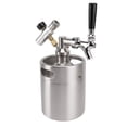 thumbnail image 2 of Beer Keg Growler, Evenly Dispensing Stainless Steel Mini Keg Growler Set  for Home, 2 of 8