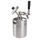 thumbnail image 1 of Mini Stainless Steel Wine Barrel Keg Kit 2L Mini Keg Growler with Beer Beverage Dispenser 60PSI Pressure Gauge, 1 of 5