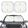 thumbnail image 6 of Lsque Cute Tennis Rackets 2 PCS Windshield Sun Shade | CarFoldable Window Covers | Car Accessories Reflect UV for Universal Cars SUV Truck | Large, 6 of 7