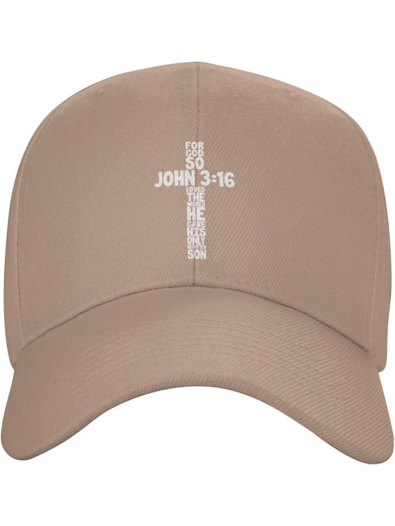 for God So Loved The World John 3:16 Christian Black Baseball Caps Baseball Hats for Men Funny Denim Hat Adjustable