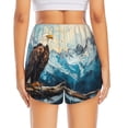 thumbnail image 2 of Lsque Iceberg Bald Eagle Printed Women's Running Shorts with Liner Pockets,Elastic Quick Dry Workout Athletic Gym Yoga Shorts,Womens High Waist Shorts-X-Large, 2 of 9