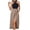 Khaki, variant on IROINNID Ankle-Length Dress For Women Printed Fashion Spring Summer Autumn Casual One Shoulder Dress Sleeveless V-Neck A-Line Dress